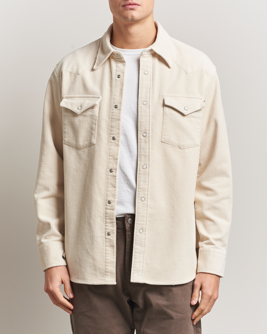 Men | Shirts | NN07 | Ricky Corduroy Overshirt Ivory