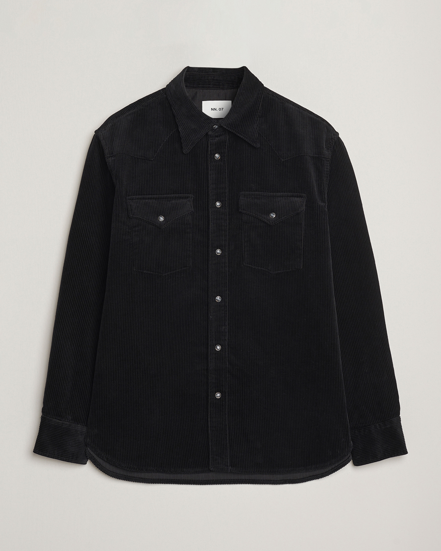 NN07 Ricky Corduroy Overshirt Black at CareOfCarl.com