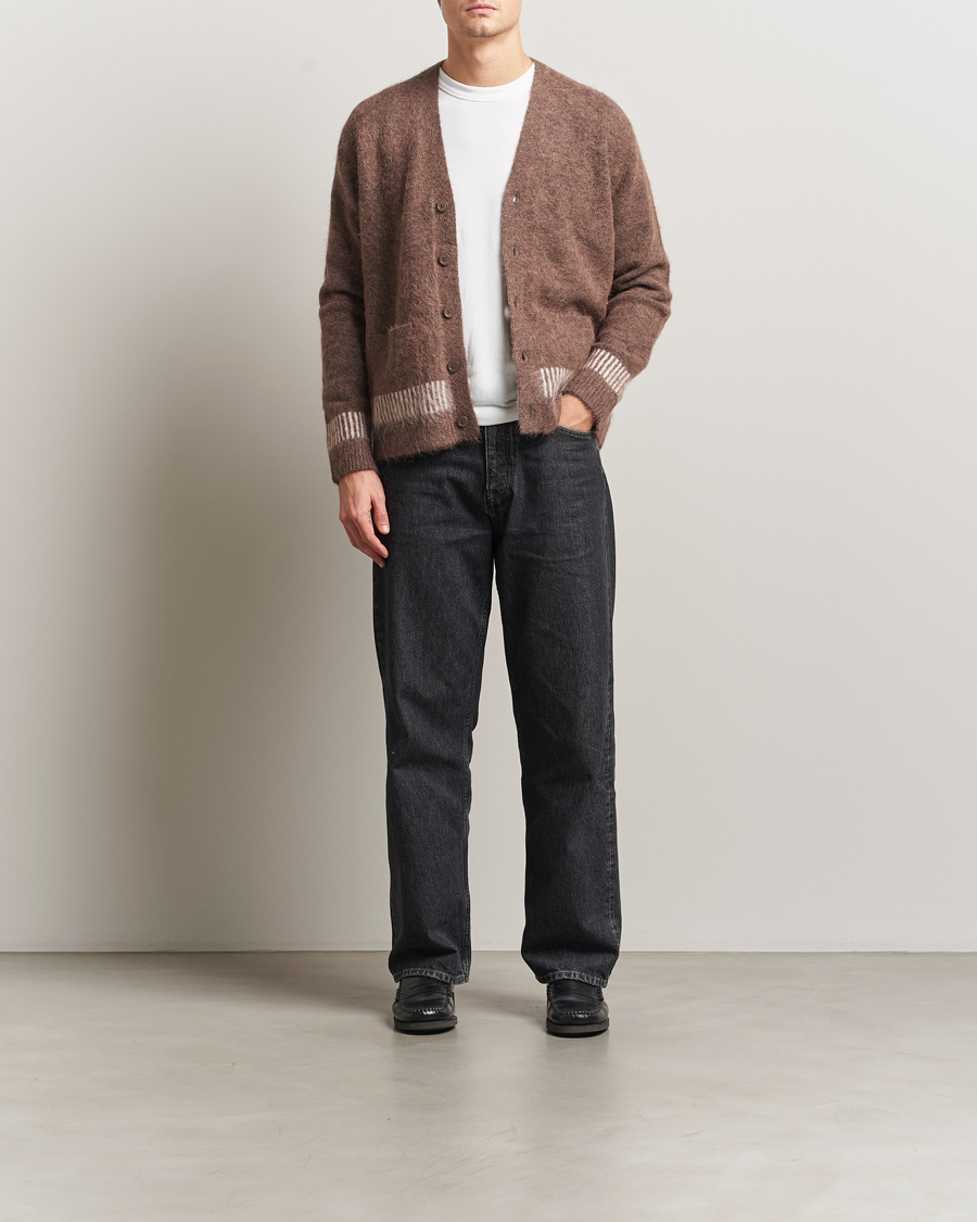 Men | Sweaters & Knitwear | NN07 | Russell Alpaca Knitted Cardigan Mable Husk