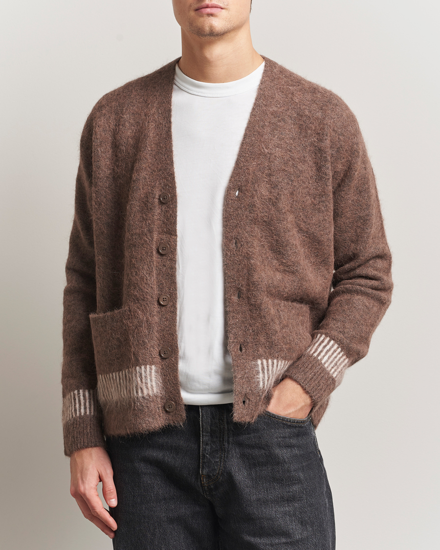 Men | Sweaters & Knitwear | NN07 | Russell Alpaca Knitted Cardigan Mable Husk