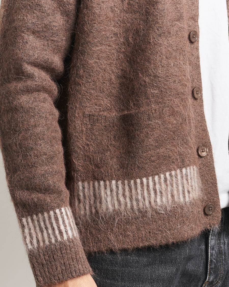 Men | Sweaters & Knitwear | NN07 | Russell Alpaca Knitted Cardigan Mable Husk