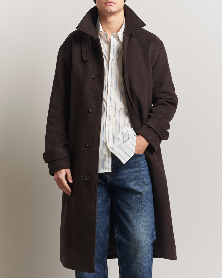 Men | Coats & Jackets | NN07 | Gibson Wool Coat Demitasse Brown