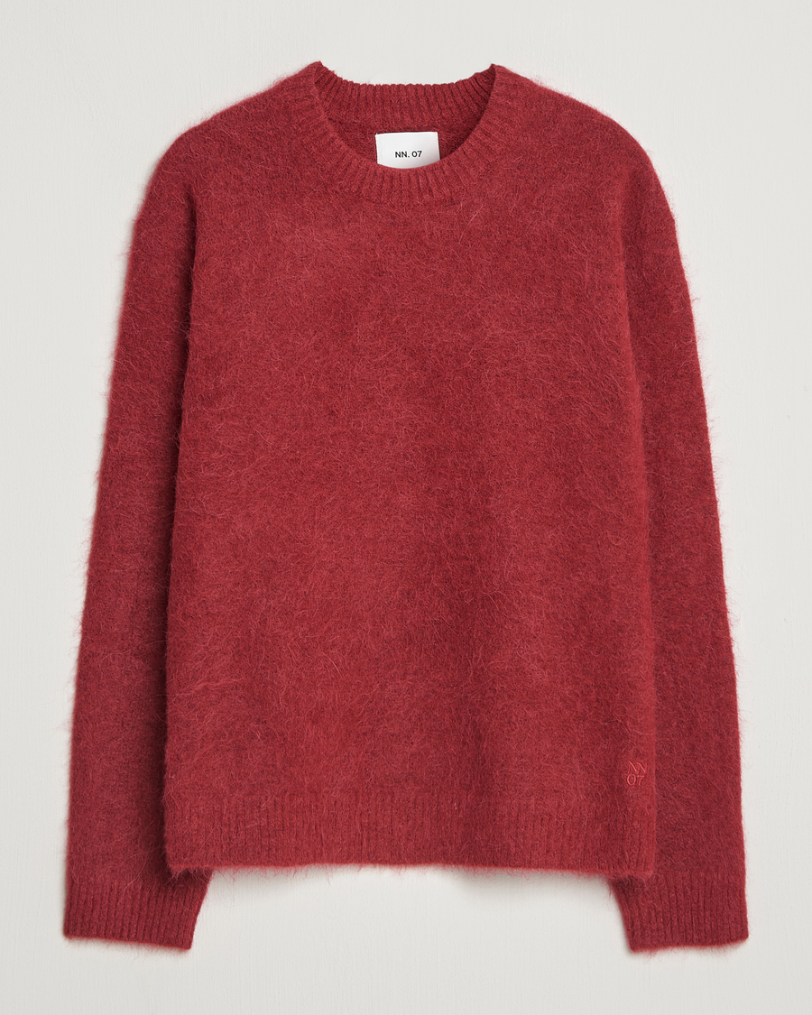 Men |  | NN07 | Russell Alpaca Knitted Crew Neck Cranberry