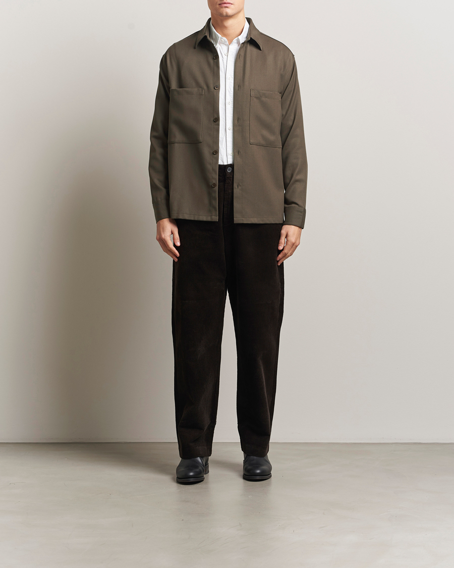Men | Shirts | NN07 | Freddy Wool/Tencel Overshirt Mable Husk