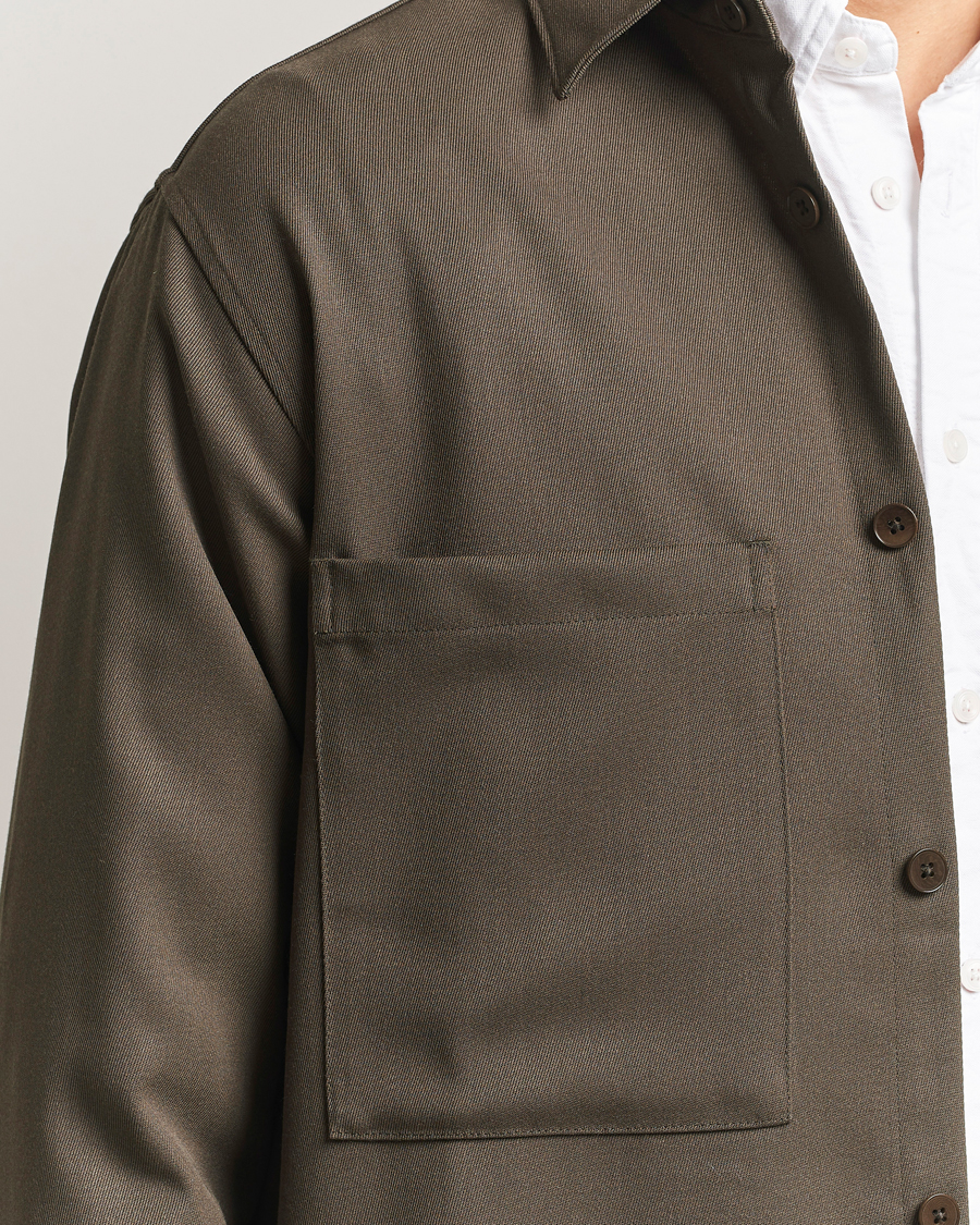 Men | Shirts | NN07 | Freddy Wool/Tencel Overshirt Mable Husk