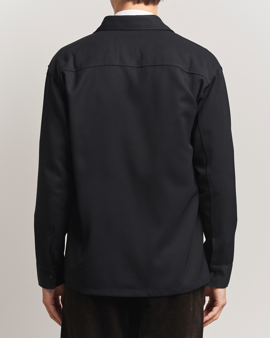 Men | Shirts | NN07 | Freddy Wool/Tencel Overshirt Black