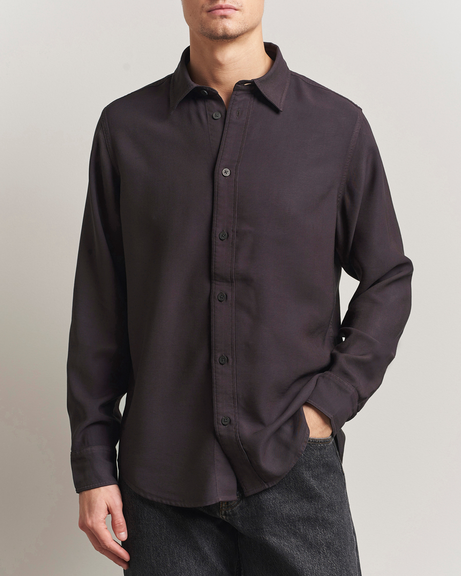 Men | Shirts | NN07 | Colby Viscose Shirt Dusky Port