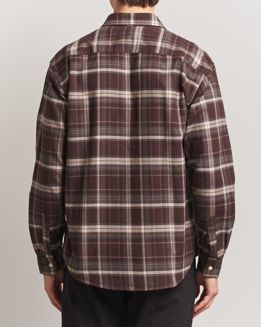 Men | Shirts | NN07 | Deon Flannel Checked Shirt Dusky Port