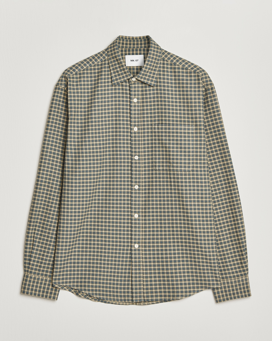 Men |  | NN07 | Deon Flannel Checked Shirt Coral