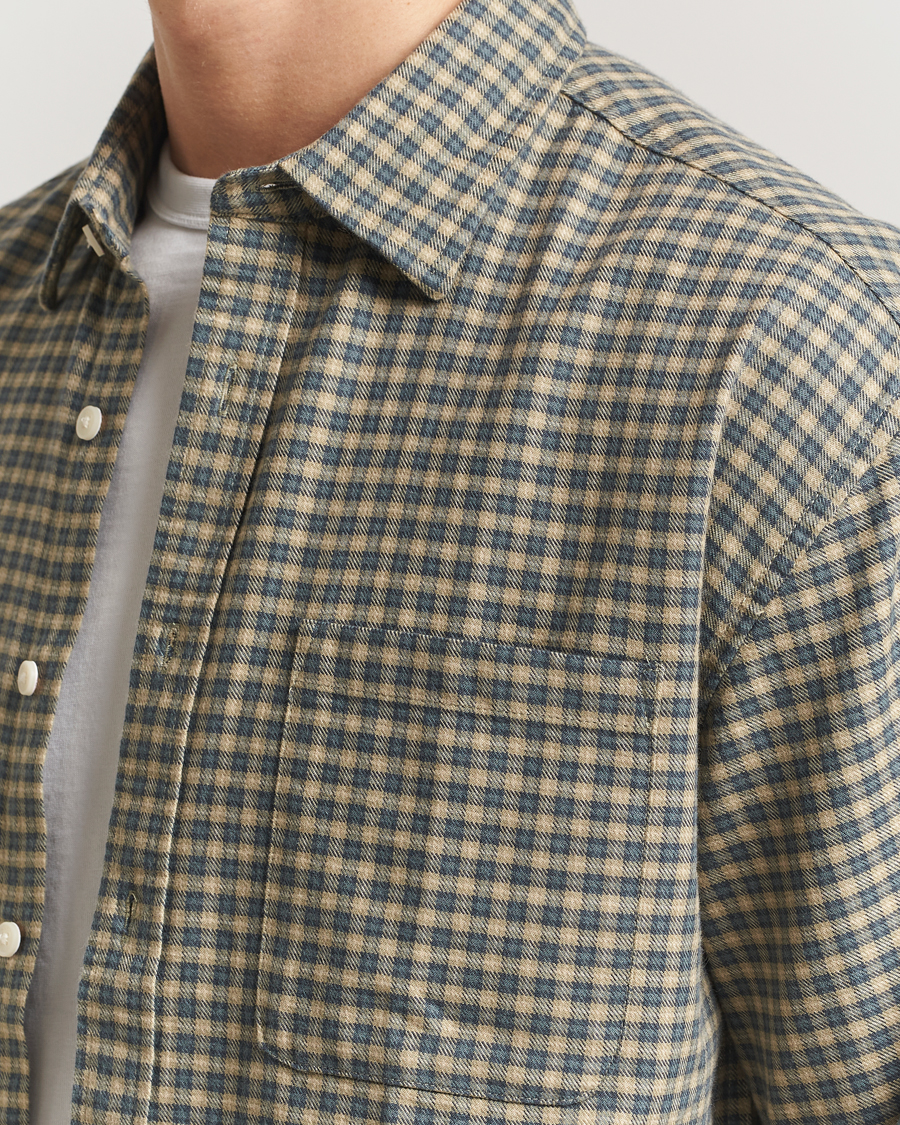 Men | Shirts | NN07 | Deon Flannel Checked Shirt Coral