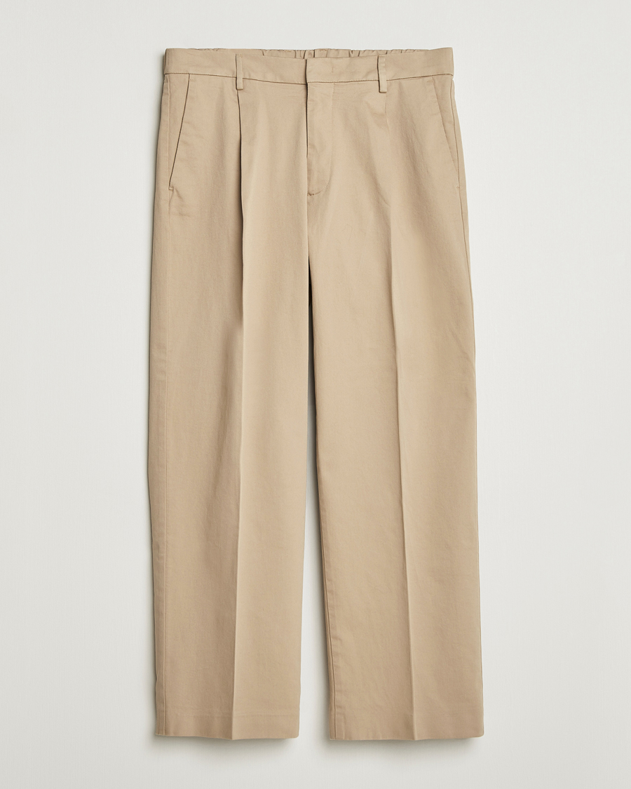 Men |  | NN07 | Kay Relaxed Fit Pleated Trousers Desert Khaki