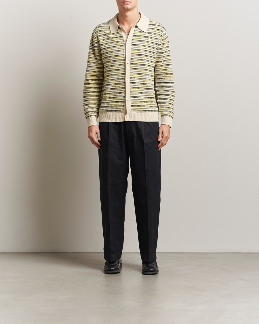 Men | Sweaters & Knitwear | NN07 | Jackie Structured Knitted Cardigan Ivory Multi