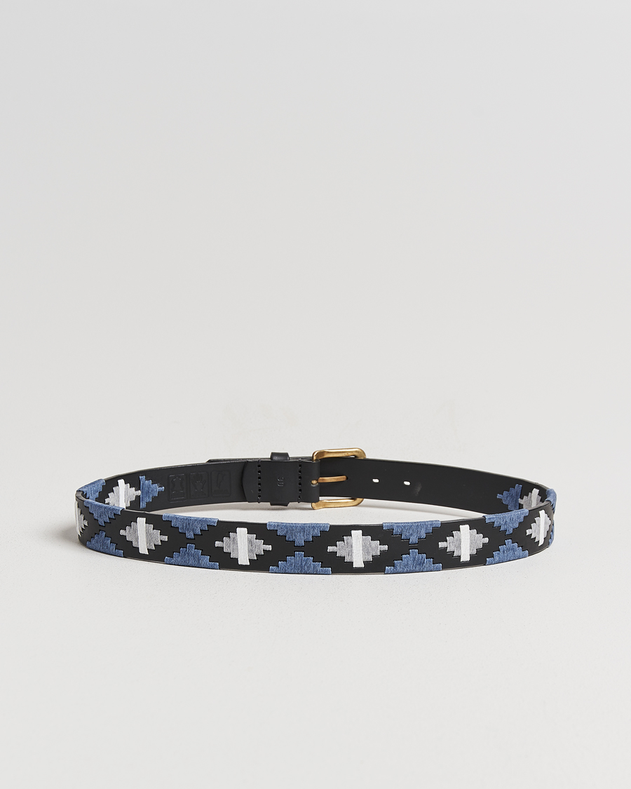 Men | Pampeano Sierra Hand Stitched Classic Leather Belt 3,5cm Black | Pampeano | Sierra Hand Stitched Classic Leather Belt 3,5cm Black