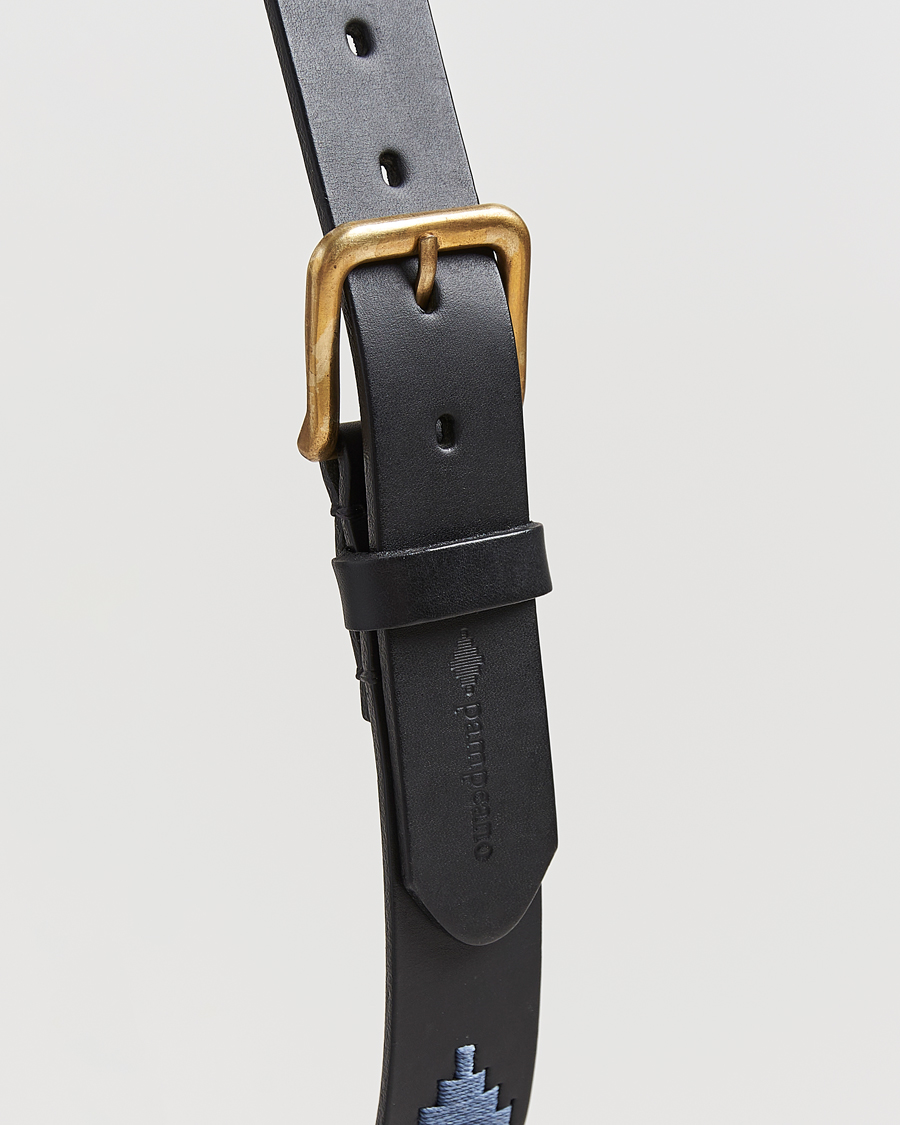 Men | Pampeano Sierra Hand Stitched Classic Leather Belt 3,5cm Black | Pampeano | Sierra Hand Stitched Classic Leather Belt 3,5cm Black