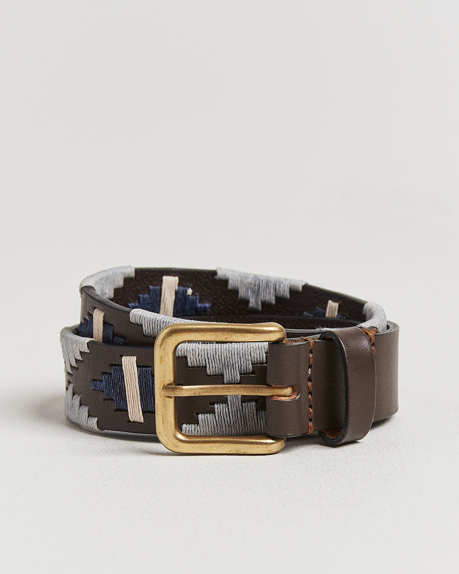 Men | Belts | Pampeano | Tornado Hand Stitched Classic Leather Belt 3,5cm Brown