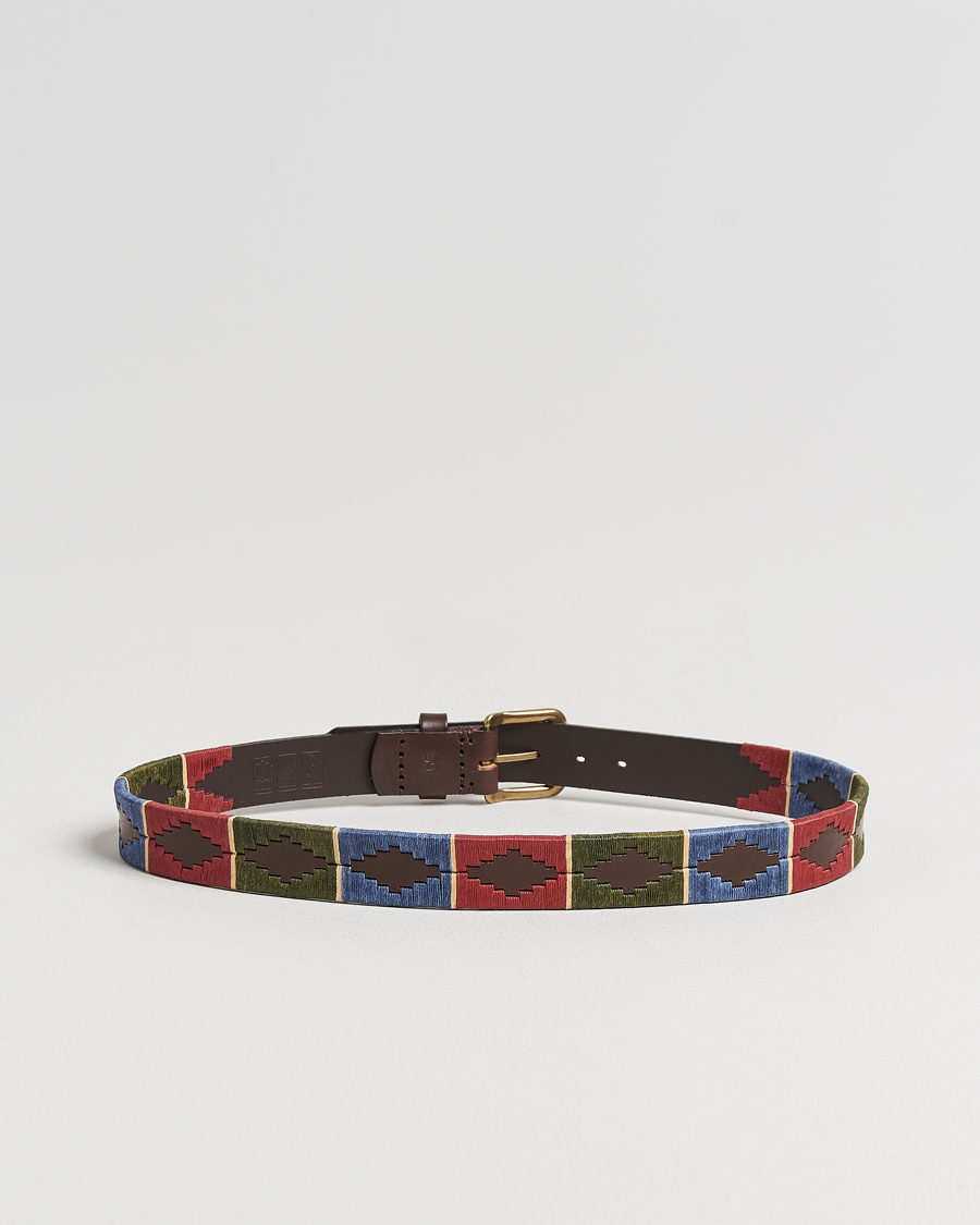 Men | Belts | Pampeano | Otono Hand Stitched Classic Leather Belt 3,5cm Brown