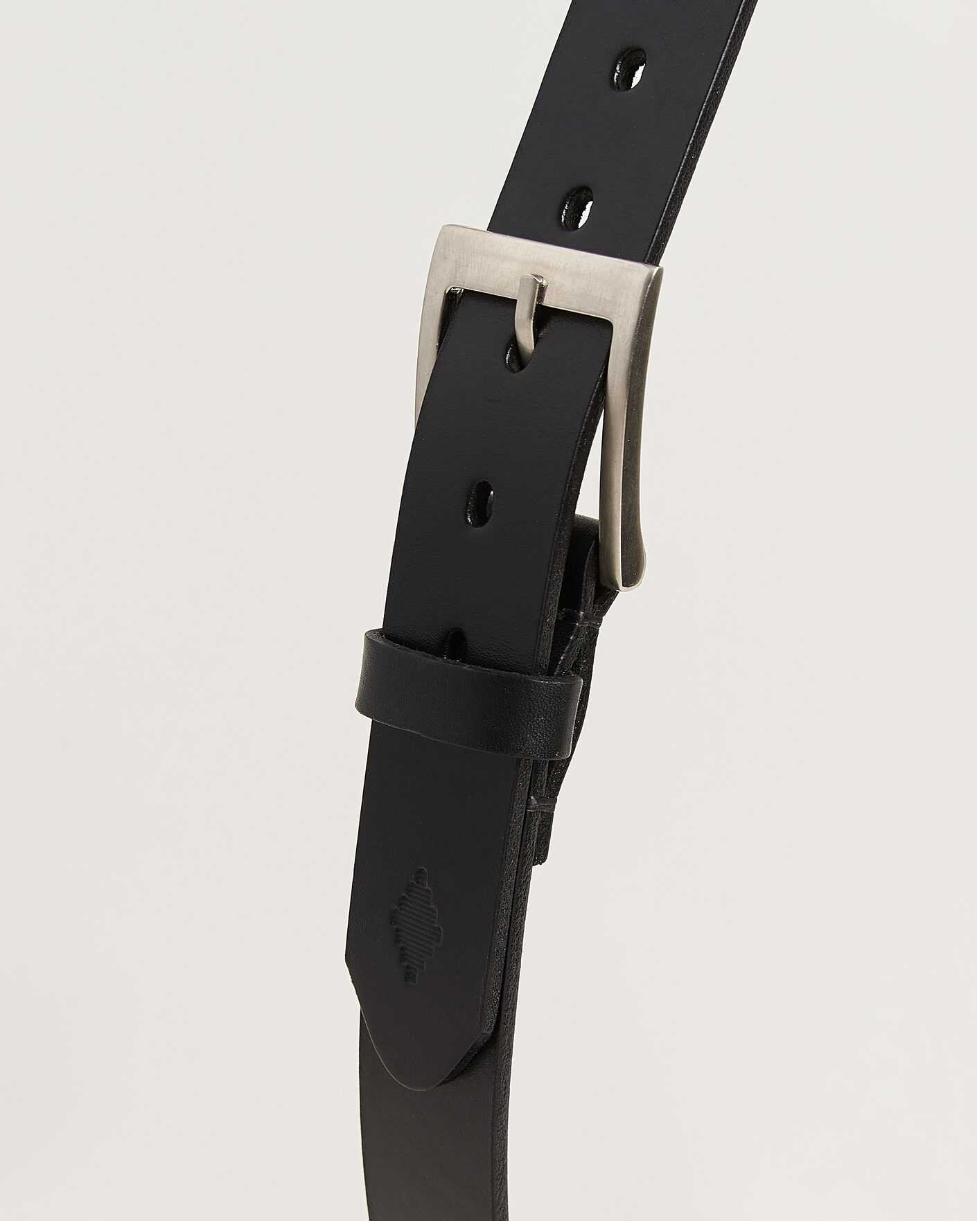 Men | Belts | Pampeano | Bordado Hand Stitched Classic Leather Belt 3,5cm Black