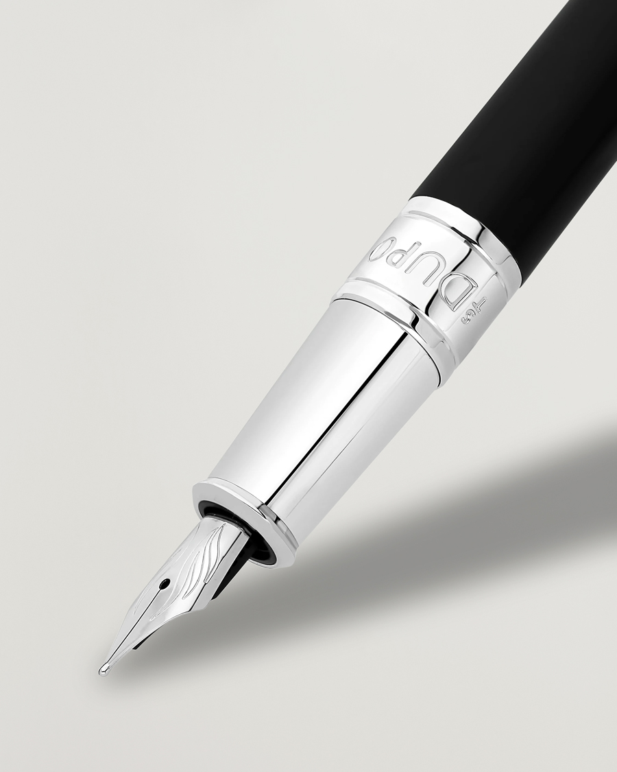 S.T. Dupont D-Initial Fountain Pen Duo Black/Chrome at CareOfCarl.com