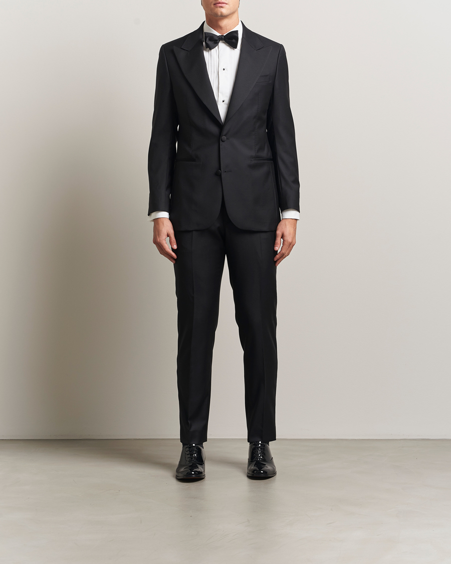 Men | Trousers | Morris | Loro Piana Tuxedo Trousers Black