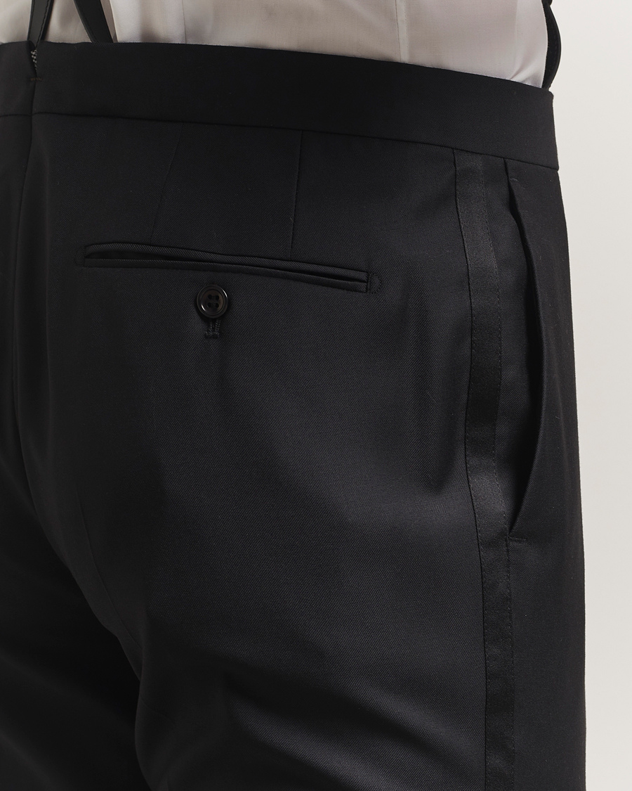 Men | Trousers | Morris | Loro Piana Tuxedo Trousers Black