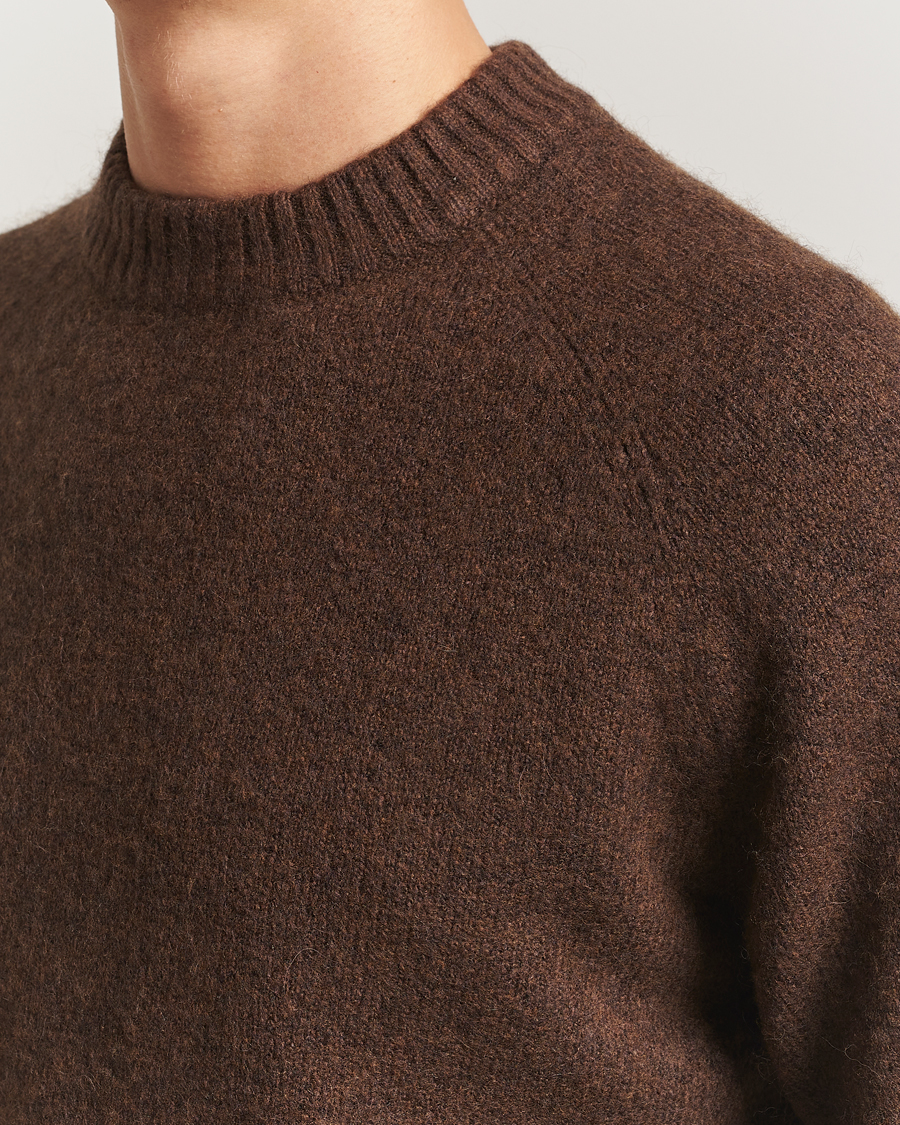 Men | Sweaters & Knitwear | LES DEUX | Gilbert Crew Neck Knit Slate Brown