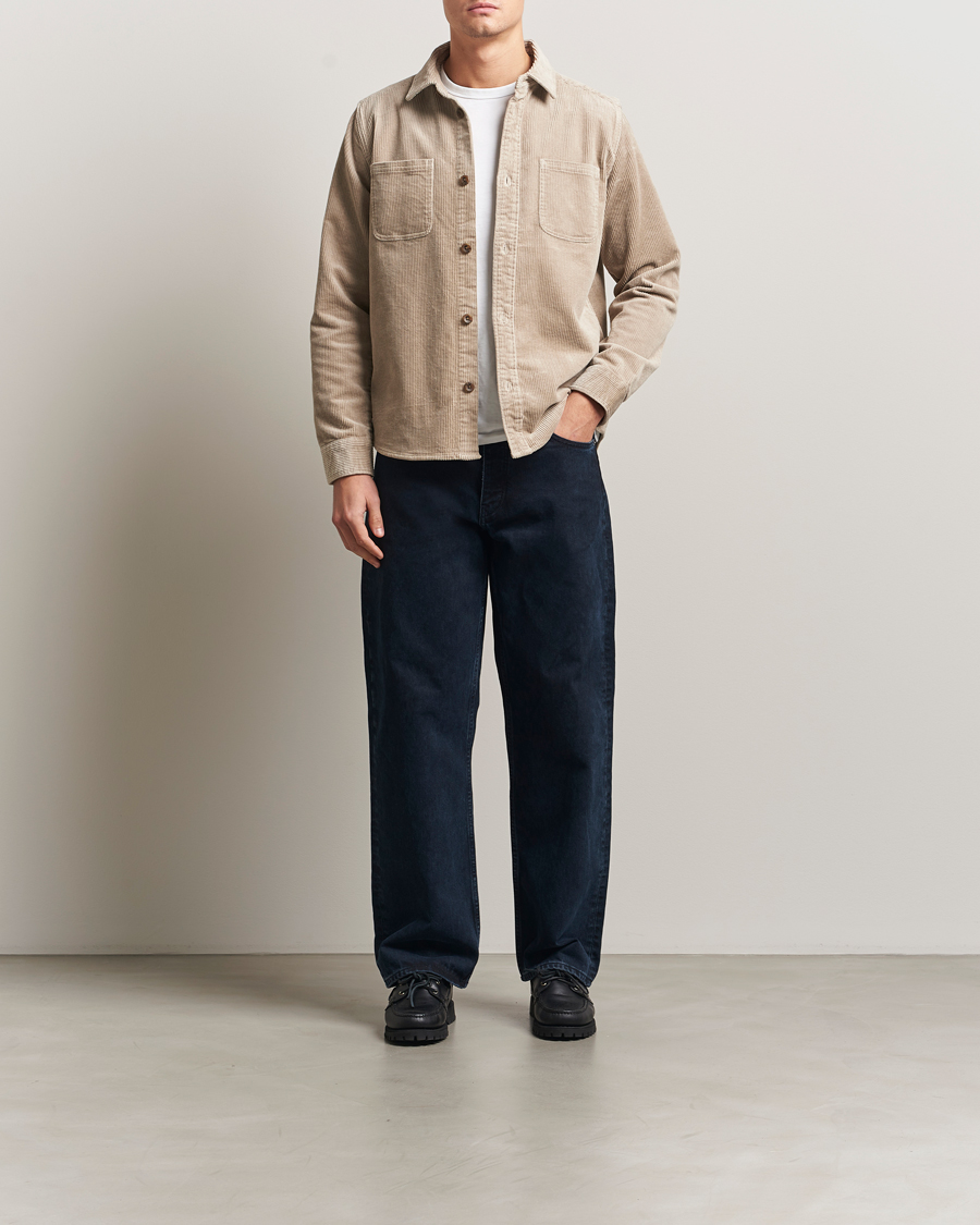 Men | Shirts | LES DEUX | Kody Corduroy Overshirt Light Sand