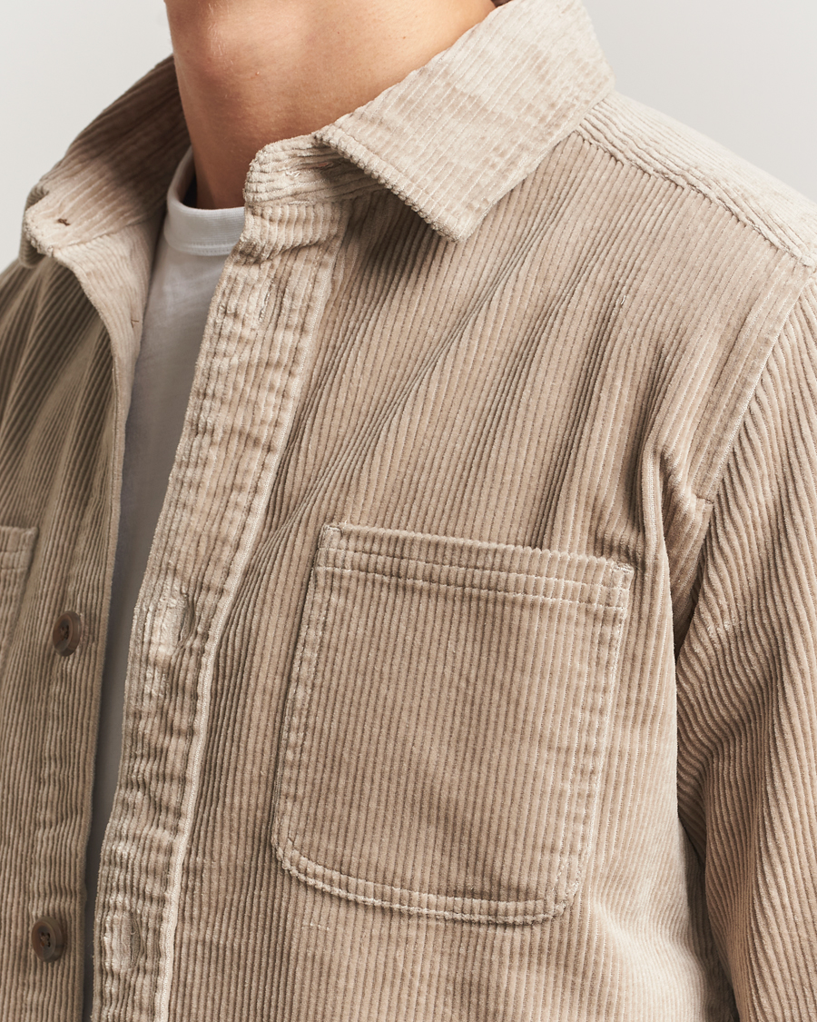 Men | Shirts | LES DEUX | Kody Corduroy Overshirt Light Sand