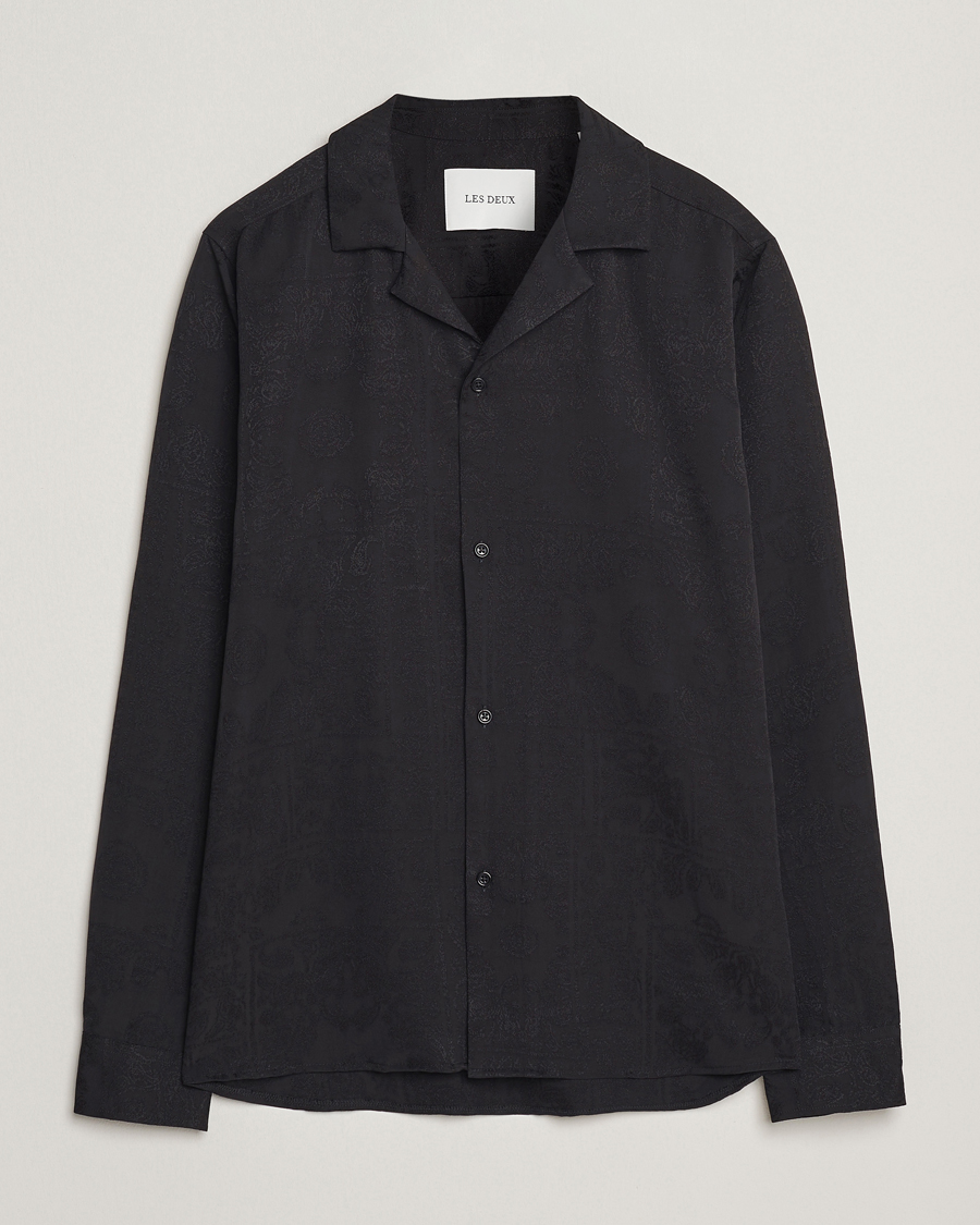 Men | Shirts | LES DEUX | Jasper Jaquard Shirt Black