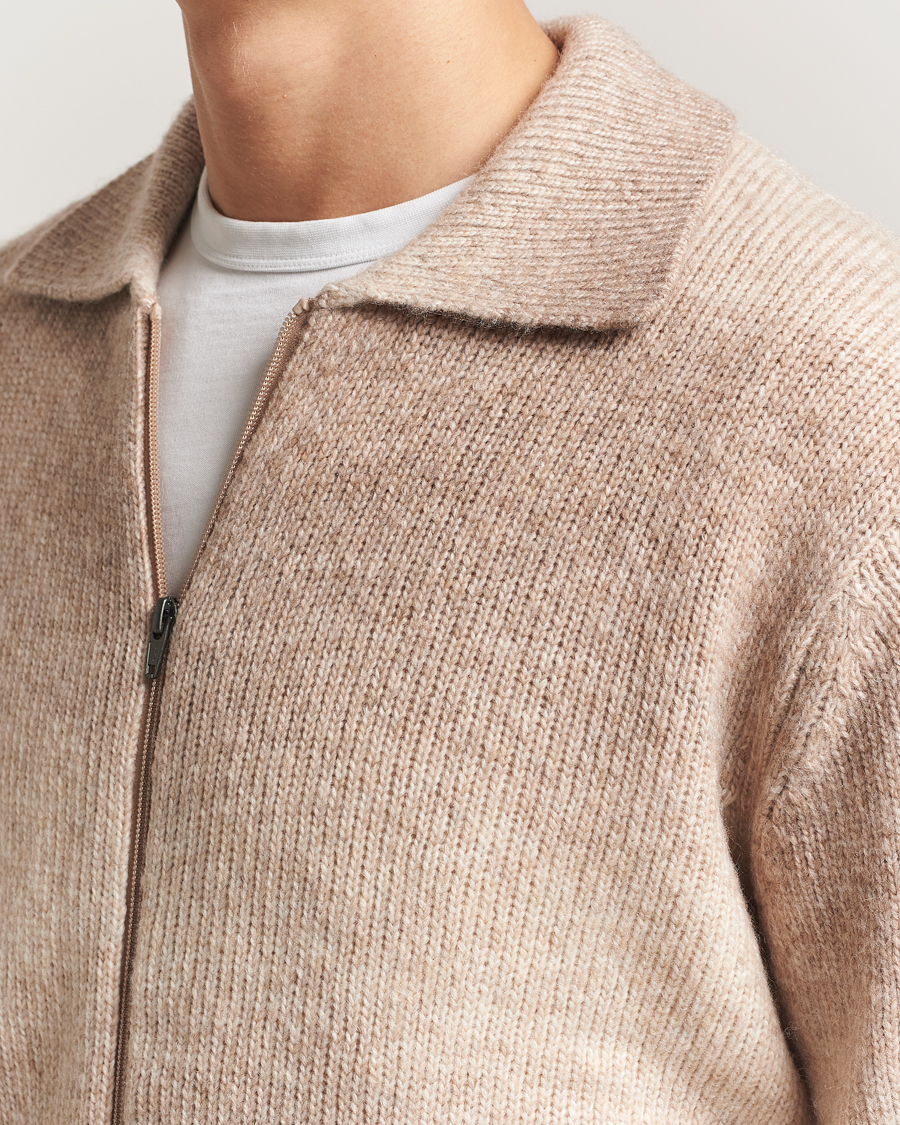 Men | Sweaters & Knitwear | LES DEUX | Gannon Gradient Zipper Cardigan Prairie Sand