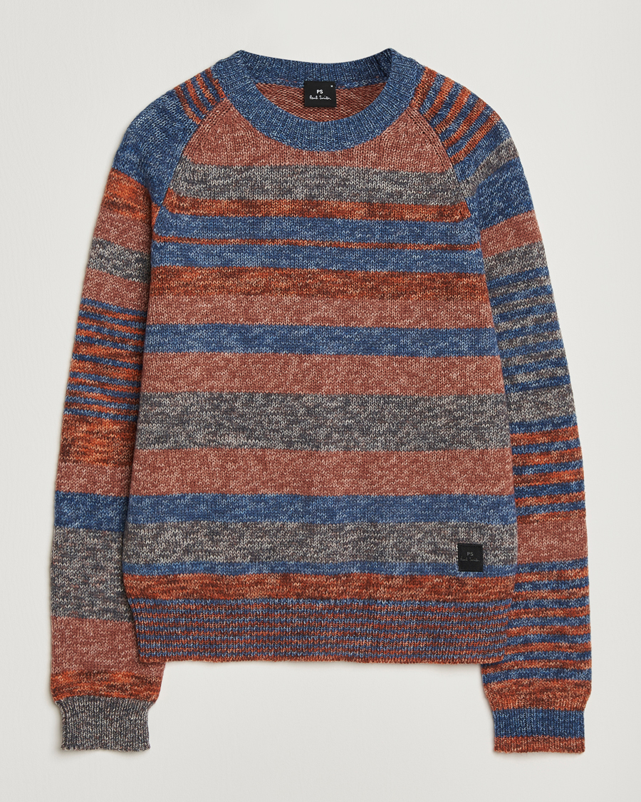 Men | Sweaters & Knitwear | PS Paul Smith | Wool Knitted Striped Sweater Red Multi