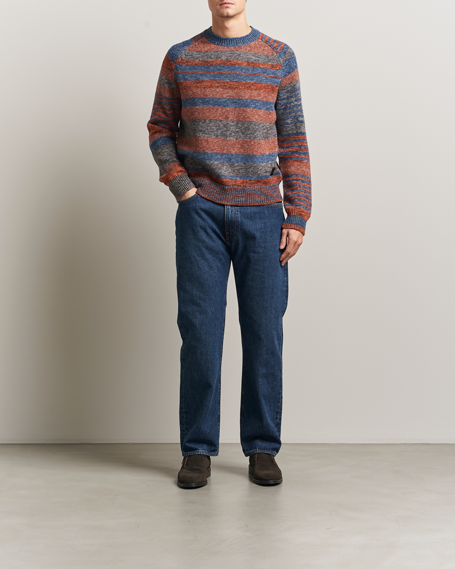 Men | Sweaters & Knitwear | PS Paul Smith | Wool Knitted Striped Sweater Red Multi