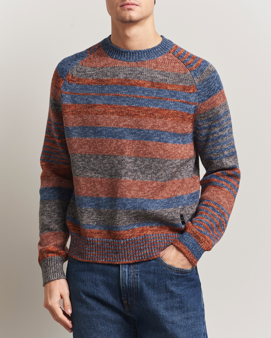 Men | Sweaters & Knitwear | PS Paul Smith | Wool Knitted Striped Sweater Red Multi