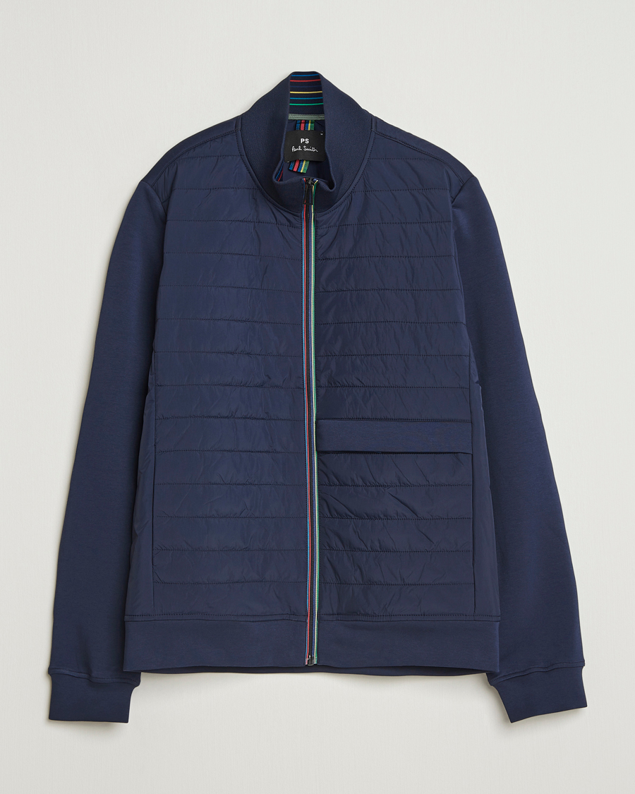 PS Paul Smith Mixed Media Jacket Navy at CareOfCarl.com