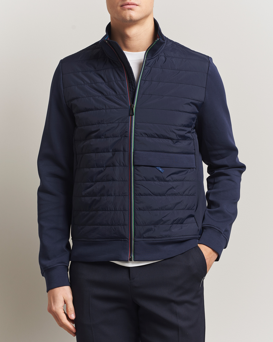 PS Paul Smith Mixed Media Jacket Navy at CareOfCarl.com