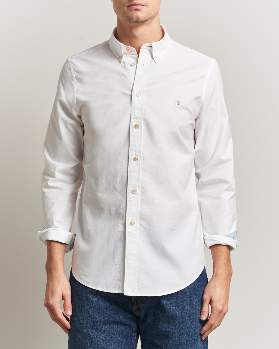 PS Paul Smith Tailored Fit Embroidered Oxford Shirt White at PS Paul Smith Tailored Fit Embroidered Oxford Shirt White at