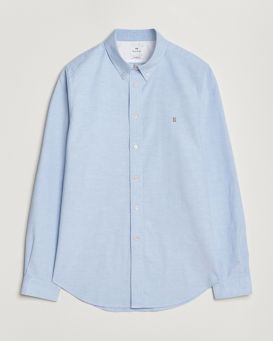 Men | Shirts | PS Paul Smith | Tailored Fit Embroidered Oxford Shirt Light Blue
