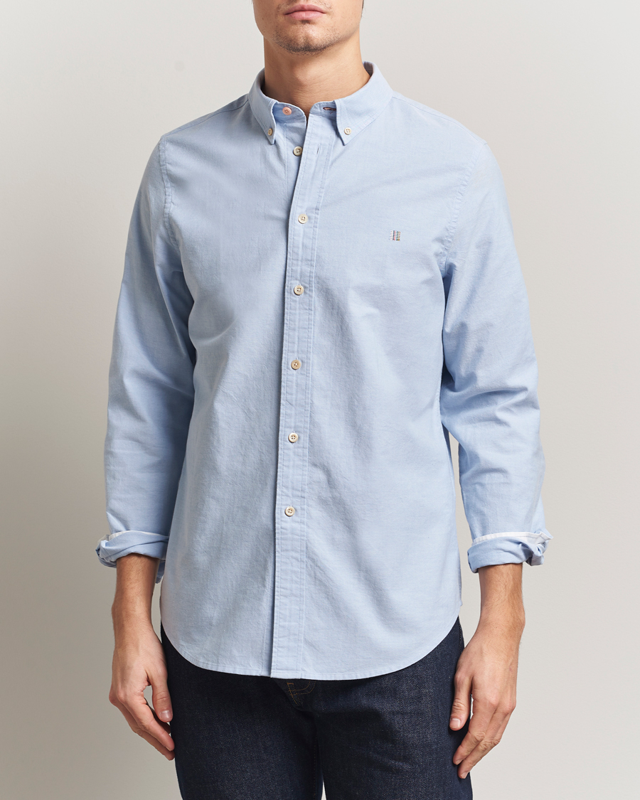 Men | Shirts | PS Paul Smith | Tailored Fit Embroidered Oxford Shirt Light Blue
