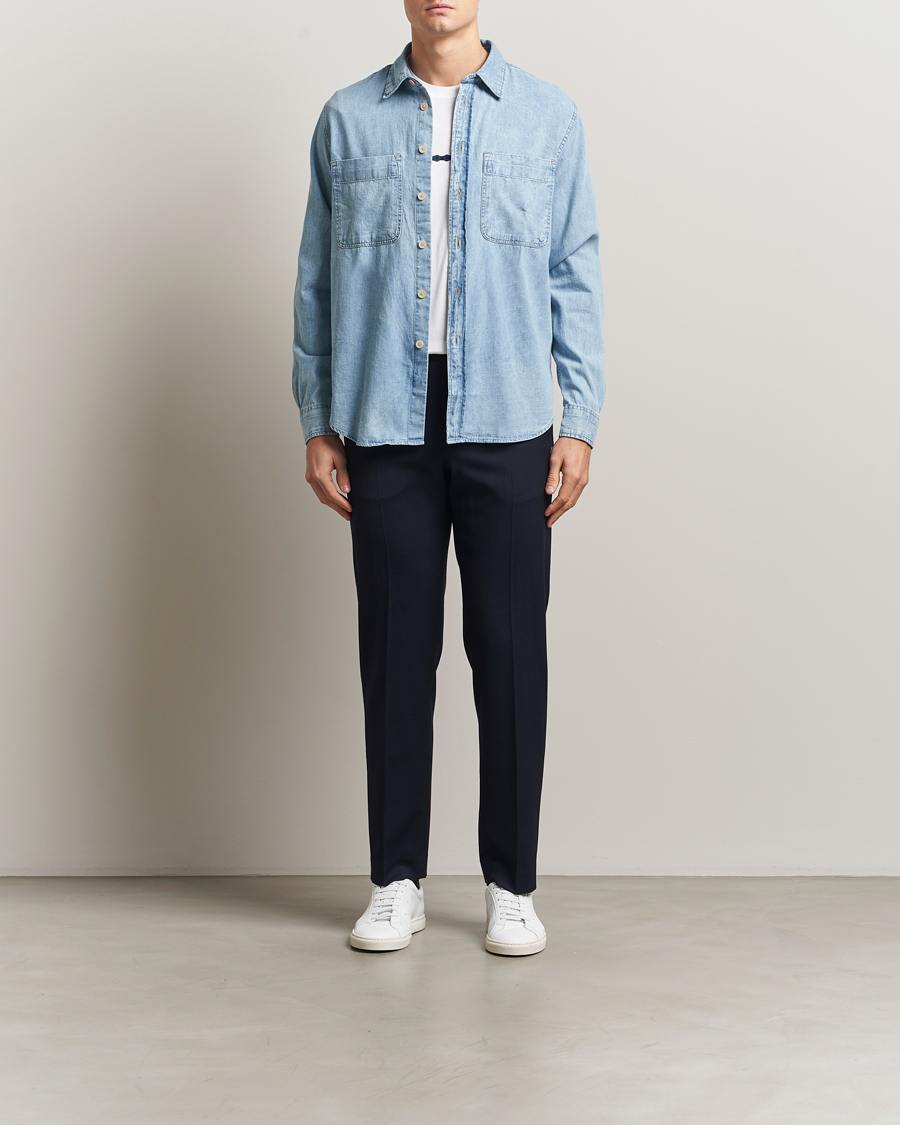 Men | Shirts | PS Paul Smith | Casual Fit Denim Shirt Washed Blue