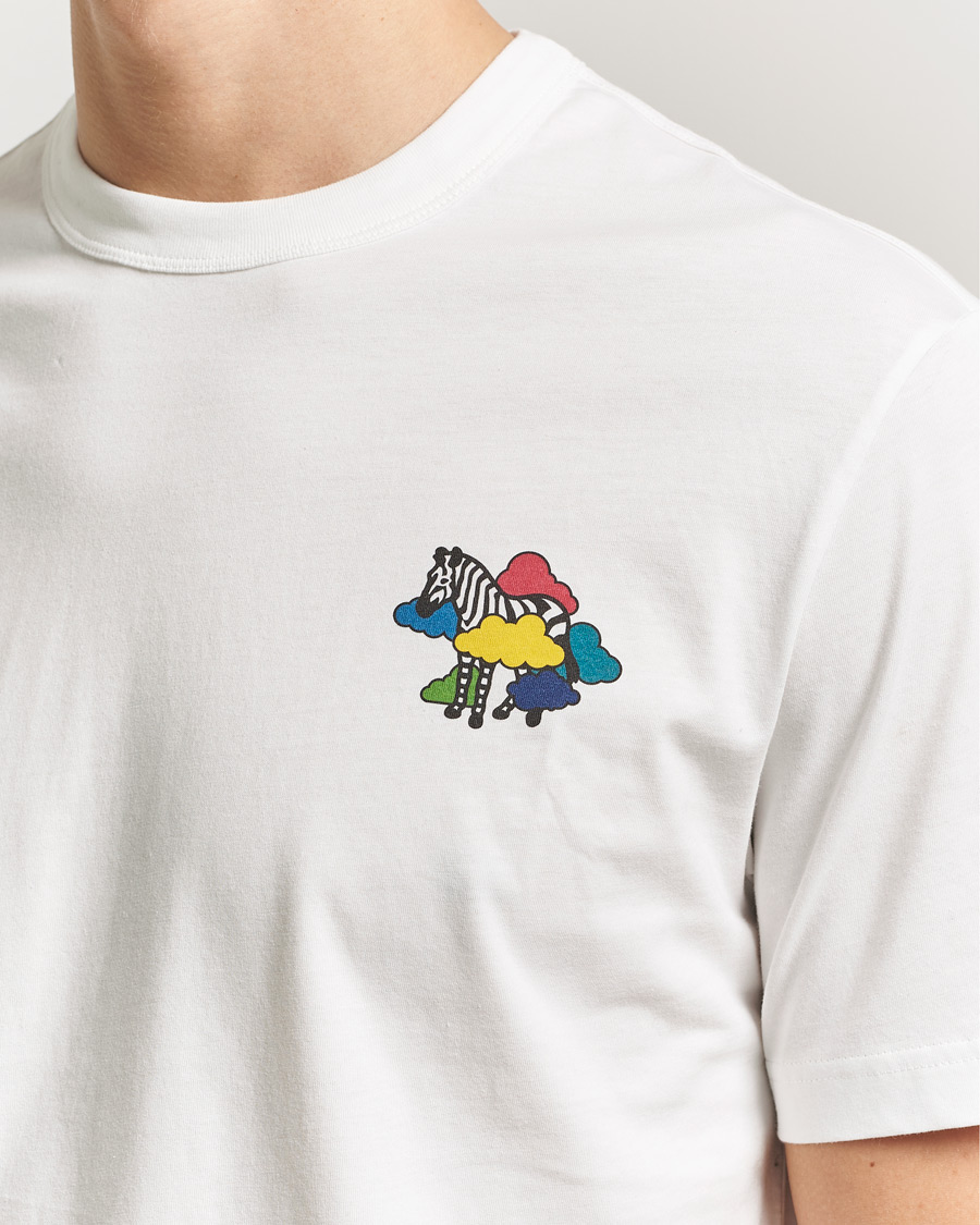 Men | T-Shirts | PS Paul Smith | Cloud Zebra Printed T-Shirt White