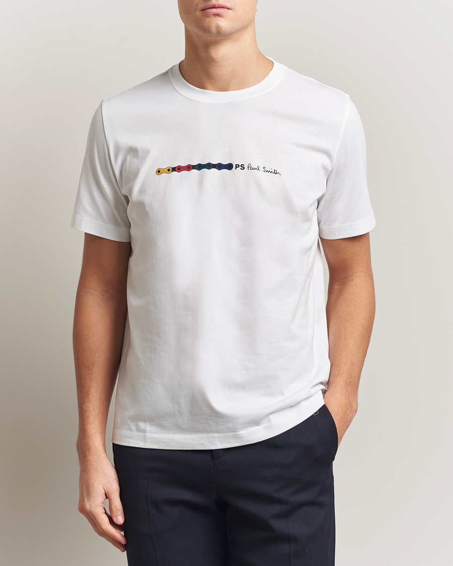 Men | T-Shirts | PS Paul Smith | Chain Printed T-Shirt White