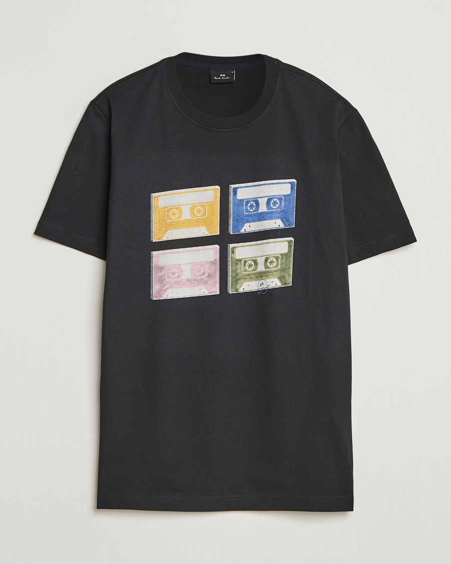 Men | T-Shirts | PS Paul Smith | Tapes Printed T-Shirt Black