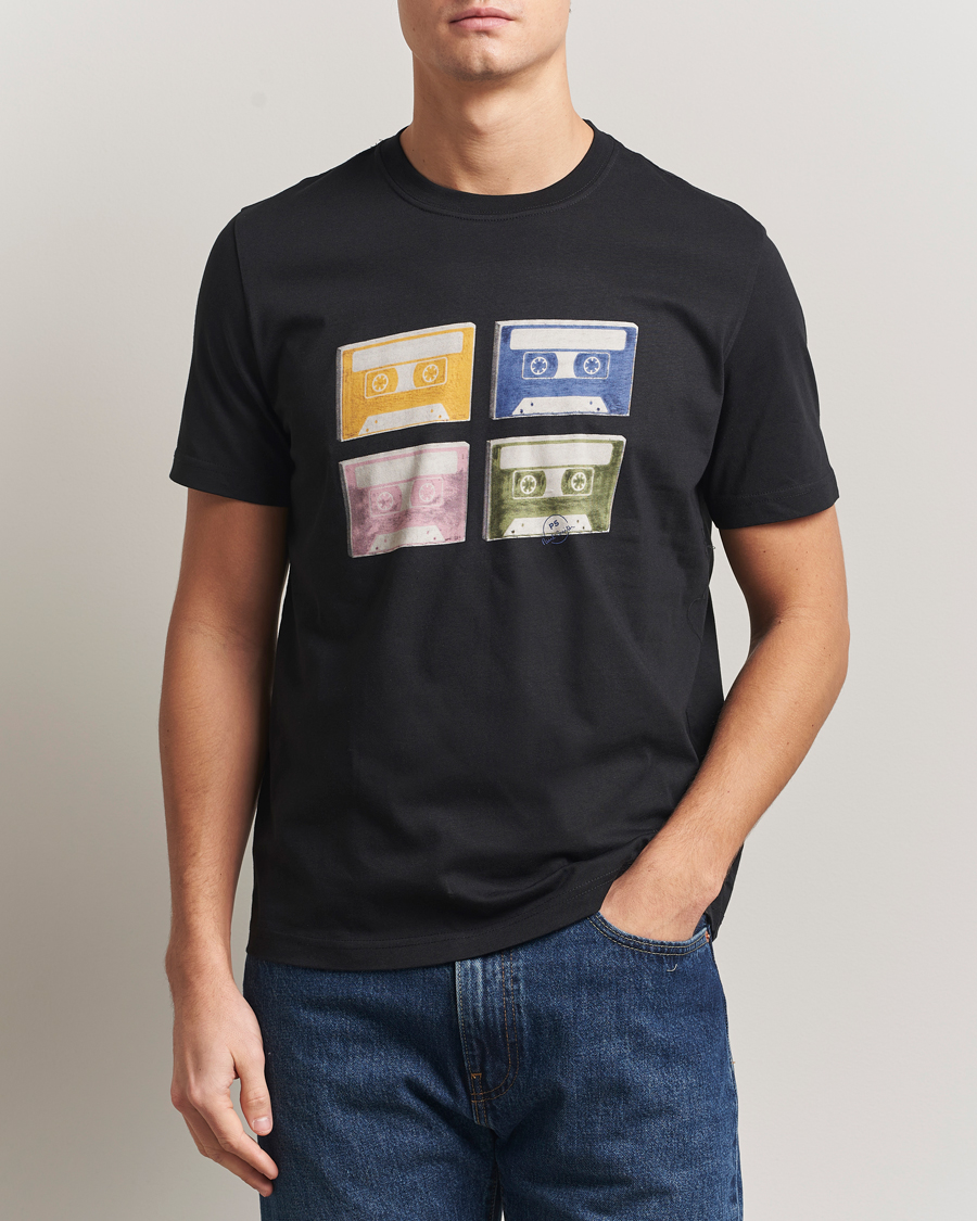 Men | T-Shirts | PS Paul Smith | Tapes Printed T-Shirt Black