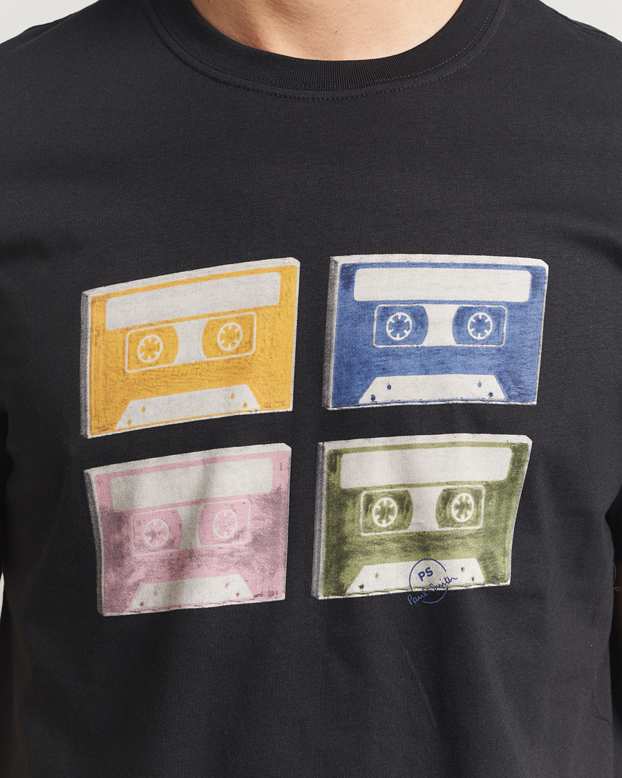 Men | T-Shirts | PS Paul Smith | Tapes Printed T-Shirt Black