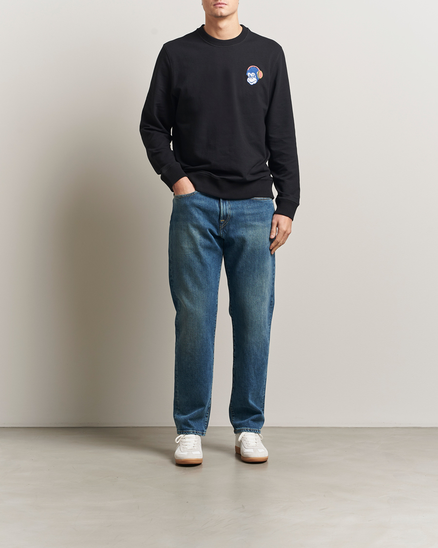 Men | Sweaters & Knitwear | PS Paul Smith | Monkey Headphone Printed Sweatshirt Black