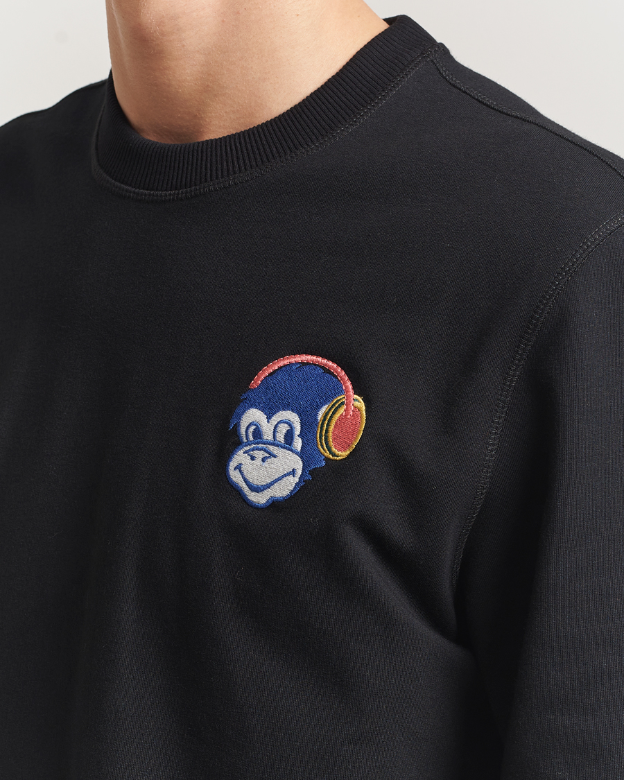 Men | Sweaters & Knitwear | PS Paul Smith | Monkey Headphone Printed Sweatshirt Black