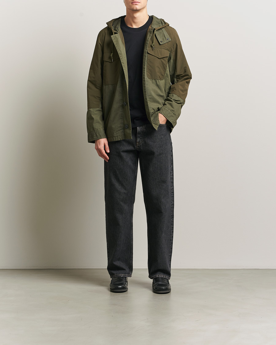 PS Paul Smith Cotton Ripstop Hooded Jacket Dark Green at