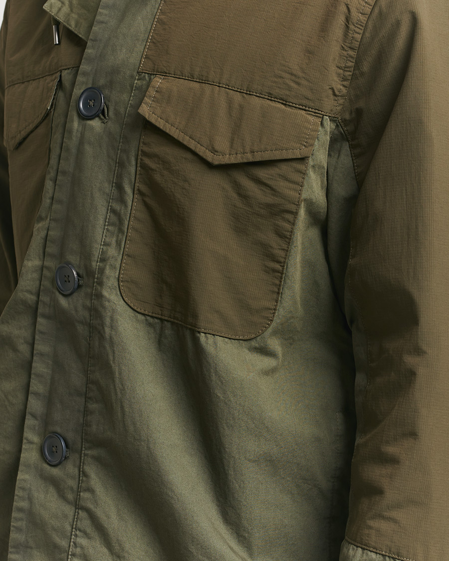 PS Paul Smith Cotton Ripstop Hooded Jacket Dark Green at
