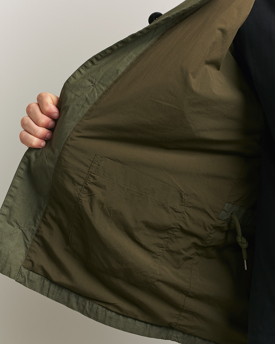 PS Paul Smith Cotton Ripstop Hooded Jacket Dark Green at