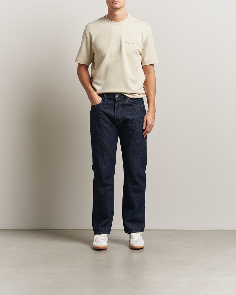 Men | T-Shirts | PS Paul Smith | Casual Fit Happy T-Shirt Ecru