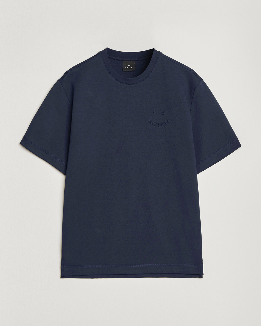 Men | T-Shirts | PS Paul Smith | Casual Fit Happy T-Shirt Navy